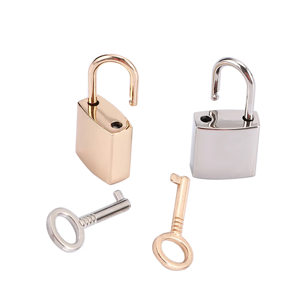 Good Quality Mini Archaize Padlocks Key Lock With Key Supplied For Jewelry Box Storage Box Diary Book Gold Silver Color
