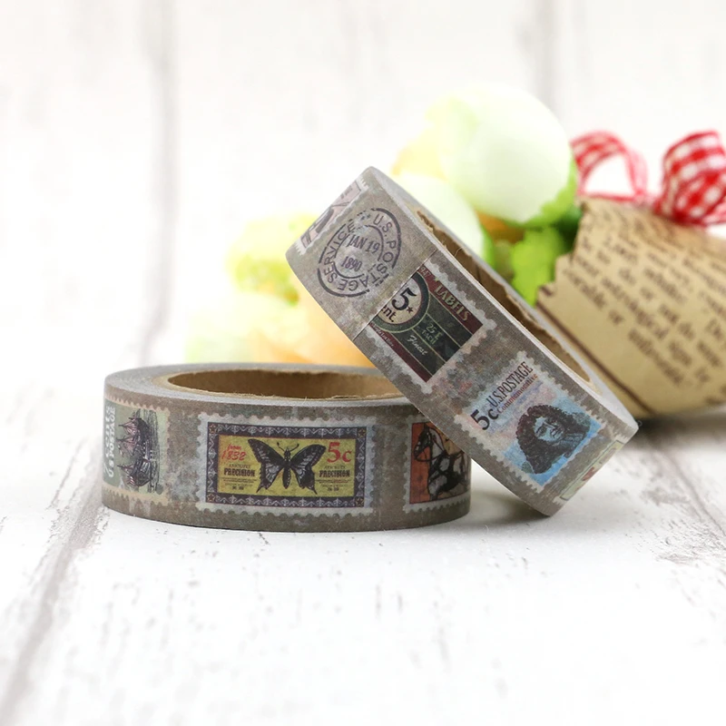 Retro stamp  Washi Tape Vintage Adhesive Masking Tape DIY Scrapbooking Sticker Label Japanese