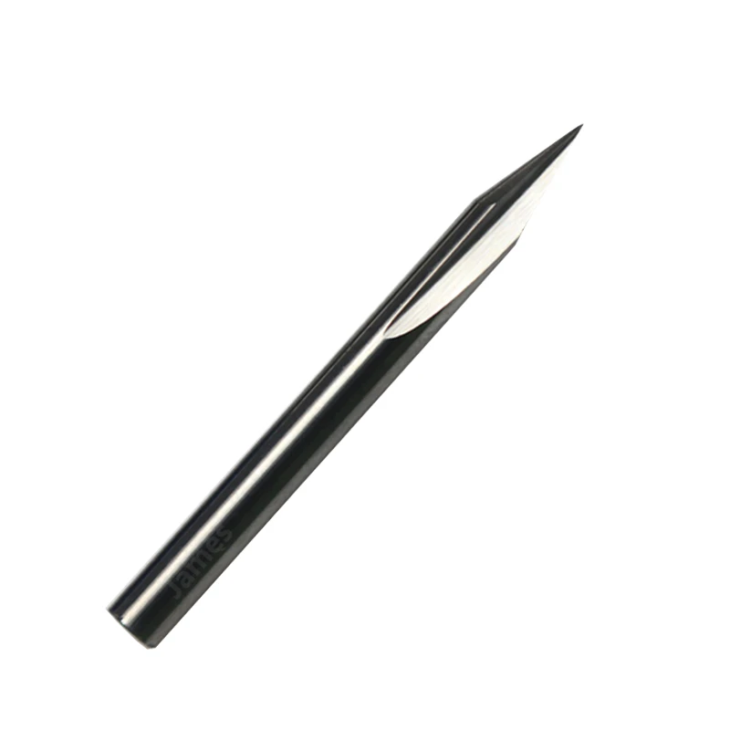 1pc 3.175mm SHK Two Flutes Straight V Bits Hardwood Processing Double Flutes Straight V Engraving Tools Milling Cutter