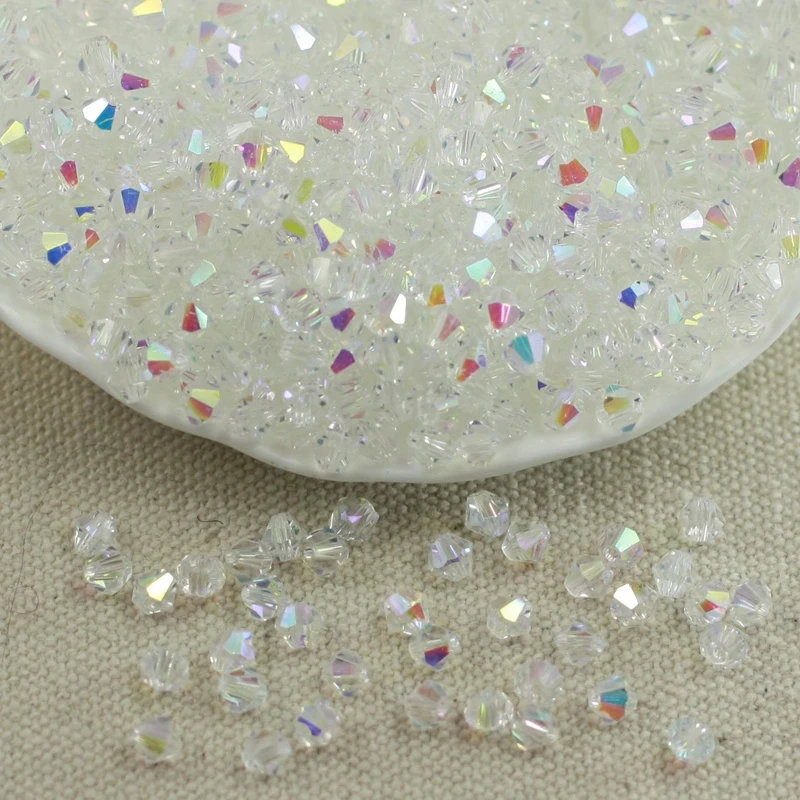 Wholesale 4MM 100pcs Austria Crystal Beads Spacer Glass Bead DIY Earrings Bracelet Choker Necklace Jewelry Making