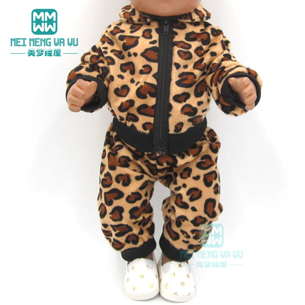 Dolls clothes for 43cm new born doll and American doll Tiger Jackets and Pants Suit baby Suit