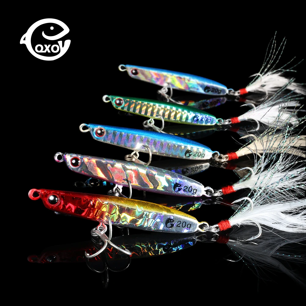 QXO Fishing Lure Metal Jig Winter Ice Fishing Hard Squid Jigs Piece Swimbait Goods For Fishing Jigging 14 20 30 40g Tungsten