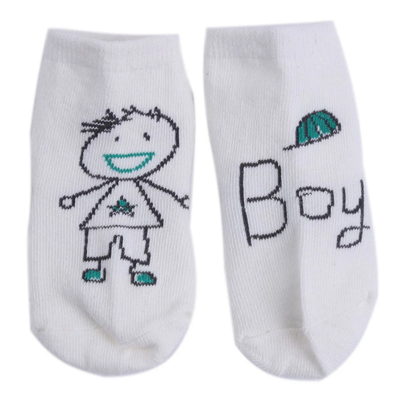 Spring Autumn Winter Cute Cartoon Baby Socks Newborn Cotton Baby Boys Girls Toddler Asymmetry Anti-slip Socks for 0-24 months