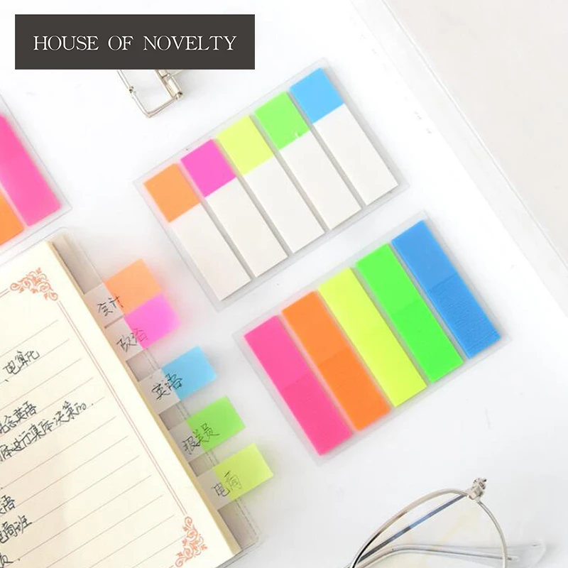 Fresh Rainbow Color Memo Pad Sticky Notes Memo Notebook Stationery Papelaria Escolar School Supplies