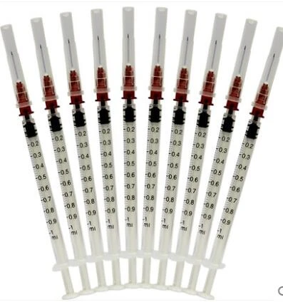 50PCS Disposable sterile syringes needles with needle 1ml plastic enema feeding Lab Measuring Pet Feeder Tool