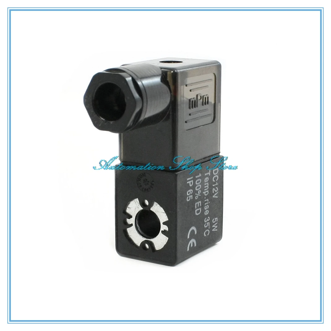 Pneumatic Air Solenoid Valve Coil Black DC12V DC24V AC36V AC110V AC220V AC380V