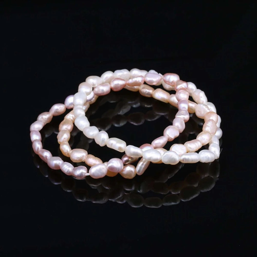 100% Natural Pearl Bracelet Charms Elastic Rope Real Pearl Bracelets for Girl Friend Pearl Size 6-7 mm