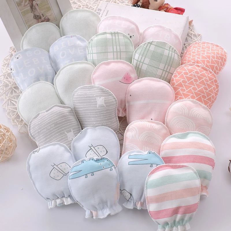 100% Cotton Baby Anti Scratching Gloves Newborn Gloves Protection Face baby Mittens Glove Infant Accessories