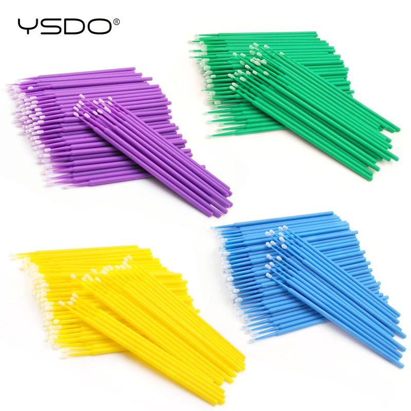 100 PCS Disposable Cotton Swab Eyelash Extension Tools Mascara Applicator Brush lashes extension makeup applicator remove tool