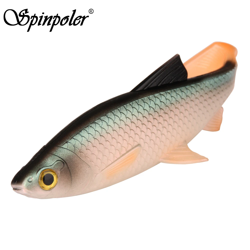 Spinpoler 3D Scanned Soft Bait Fishing Lure 5g 10g 20g 40g swimbait silicone bait T-style paddle tail fishing tackle 1pc/lot