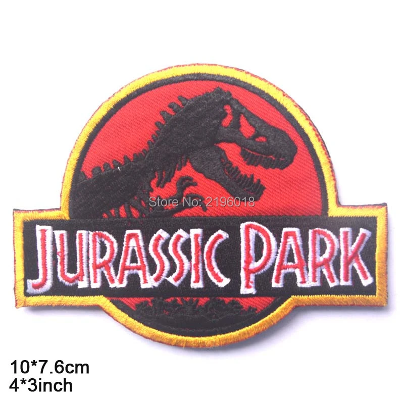 Dinosaur Jurassic Park Embroidered Iron On Clothes Patch For Clothing Stickers Garment Apparel Accessories