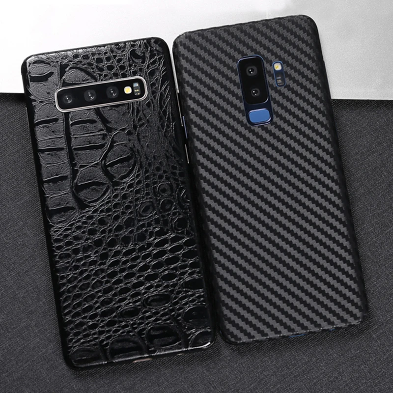 3D Carbon Fiber Skins Film Wrap Skin Phone Back Paste Film Sticker For SAMSUNG S20 Ultra S10 Plus S10e S9 S8+ Note 10+ Note 8 9