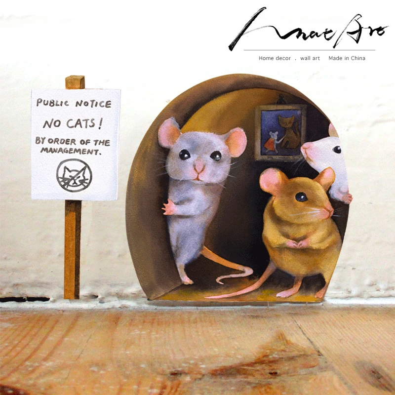 3d wall sticker Cartoon mouse  kids decoration mural modern home decor wall art kitchen