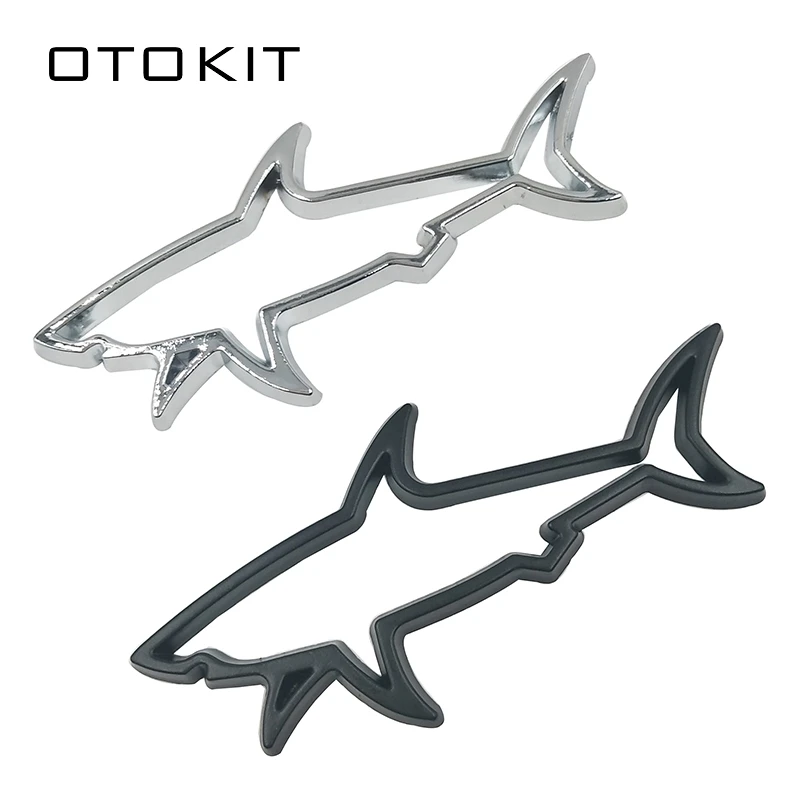 3D Metal Car Styling Sticker Hollow Fish Shark Emblem Badge Decals Automobiles Motorcycle Computer Fuel Cap Accessories