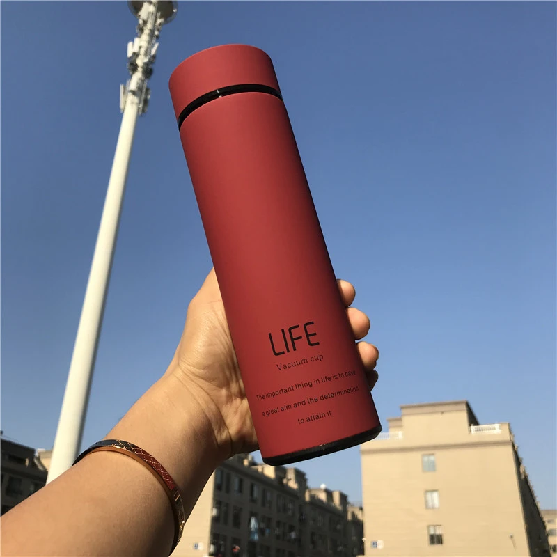 500ML Hot Water Thermos Tea Vacuum Flask With Filter Stainless Steel 304 Sport Thermal Cup Coffee Mug Tea Bottle Office Business