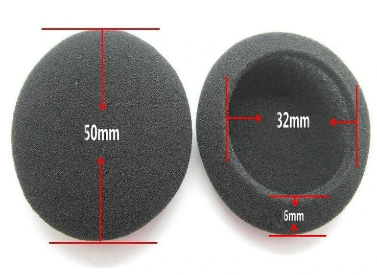 2pcs/pair 5cm Foam Ear pads For headphones PC130 PC131 PX80 PX100 H500 Thicken Big Ear Pad Foam Earbud sponge CoverS Headphone