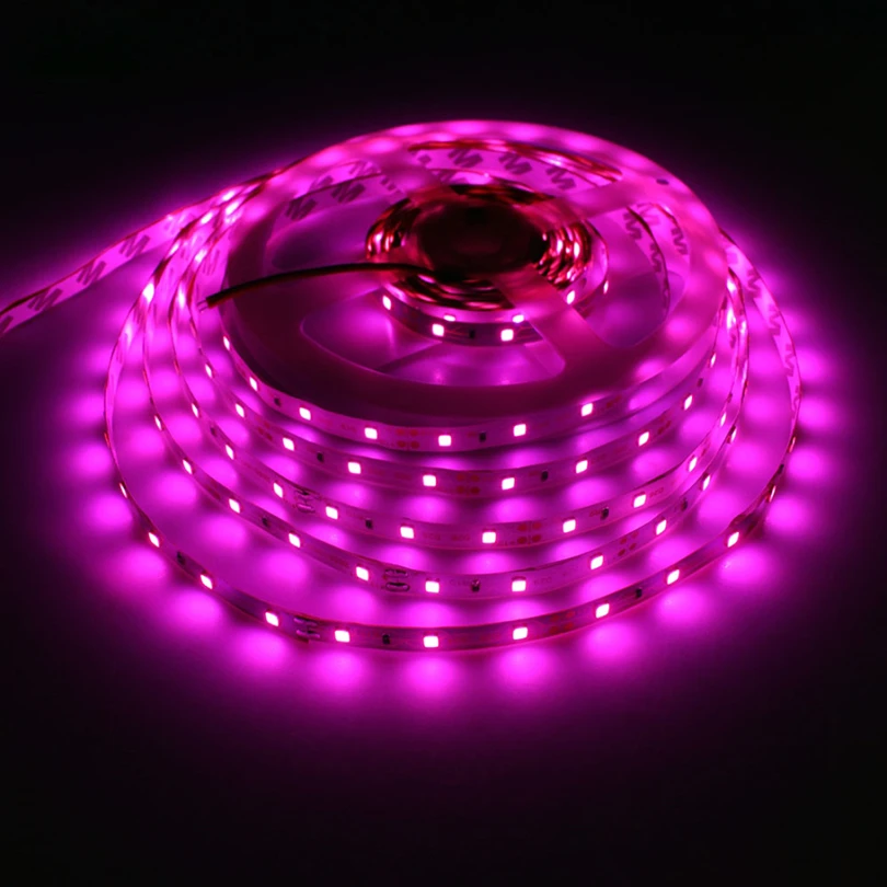 5M Pink Led Strip light 3528 SMD Waterproof 60 LED/M DC12V Pink led ribbon tape flexible light holiday decoration lighting