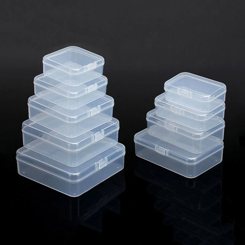 24 sizes Clear Lidded Small Plastic Box Sundries Tools Cotton swab Storage Box Jewelry Display Box Screw Case Beads Container