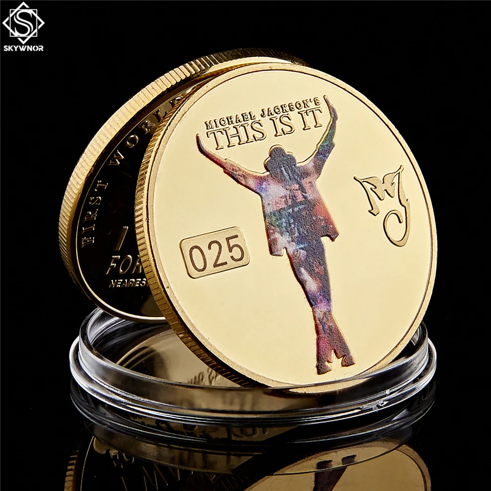 Michael Jackson The King of Pop Gold-plated Commemorative Coin Anniversary Gift Pop Collectible Coins