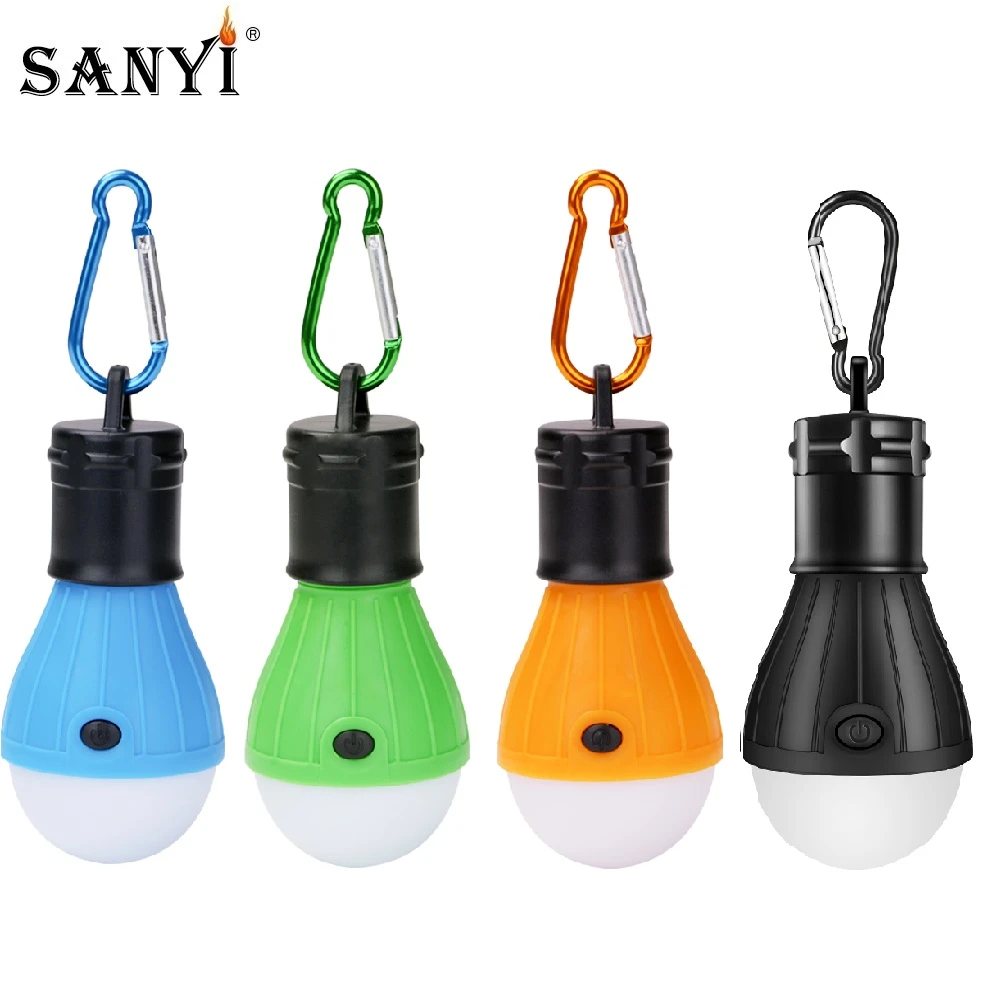 Portable Lantern Mini Tent Light 3 Modes LED Bulb Emergency Lamp Hand-held Work Light Waterproof Hanging Hook Camping Flashlight