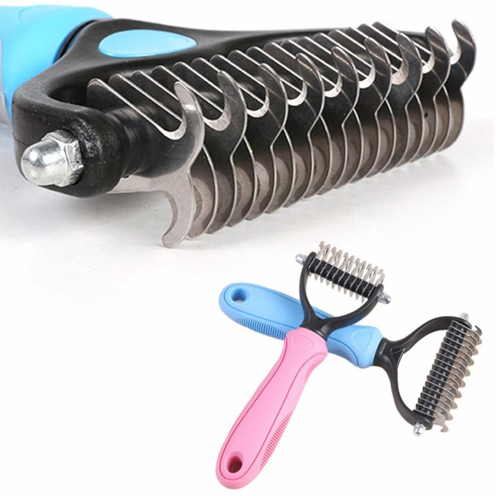 Pet Grooming Combs for Cats Brush Comb Cat Hackle Pet Deshedding Brush CombS for Animal Dog Pet Hair Comb for Cat Dog Grooming