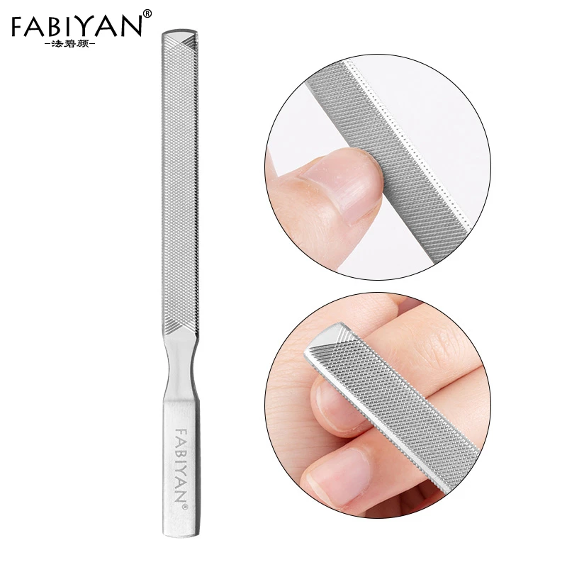 Stainless Steel Nail Art File Rod Double Sides Buffer Grinding Finger Cuticle Remover Polish Acrylic Gel Manicure Pedicure Tools