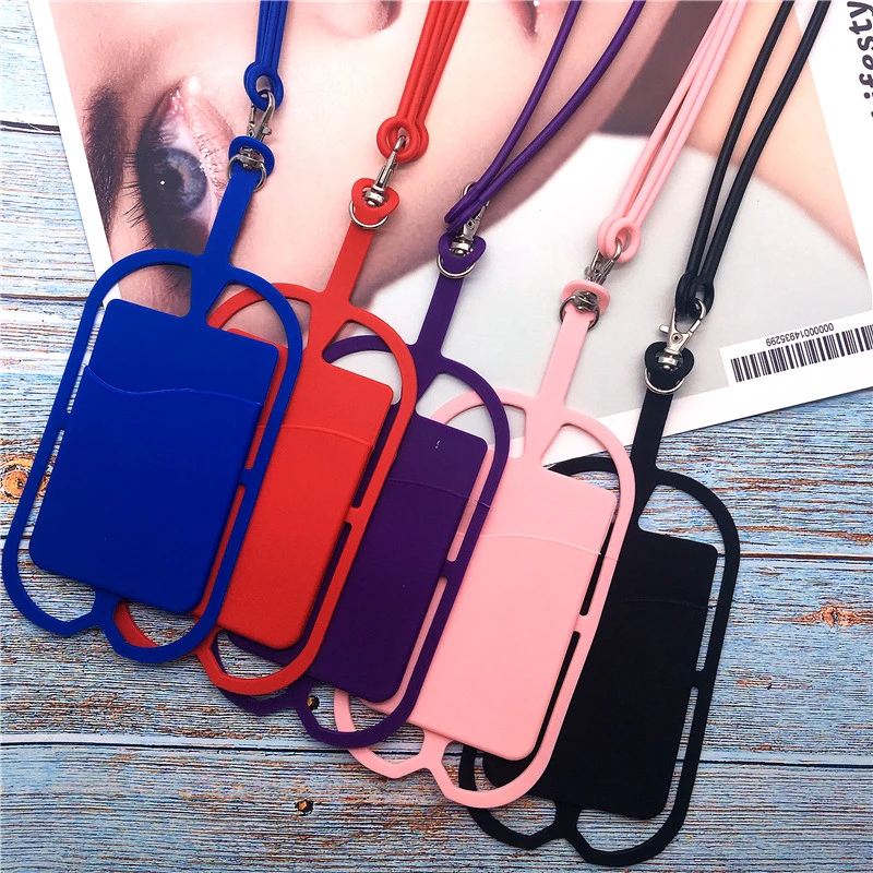 Silicone Cell Phone Lanyard Holder Case Cover Universal Phone Neck Strap Necklace Sling For Smart Mobile phone lanyard for phone