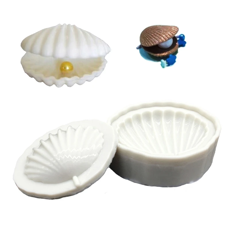 2 pcs/set Shell Pearl Silicone Mold Sugarcraft Cupcake Baking Mold Fondant Cake Decorating Tools