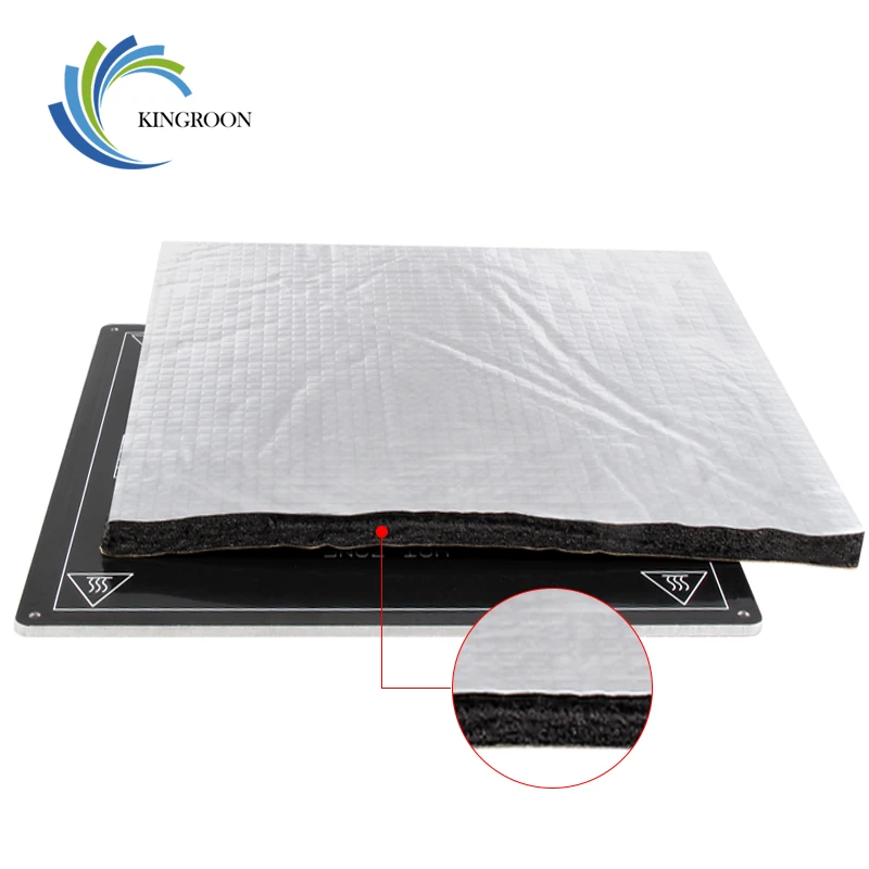 Heat paper Plate Foil Self-adhesive Pad Heating Bed Sticker Insulation Cotton 3D Printer Parts 200x200/220x220/235x235/310x310mm