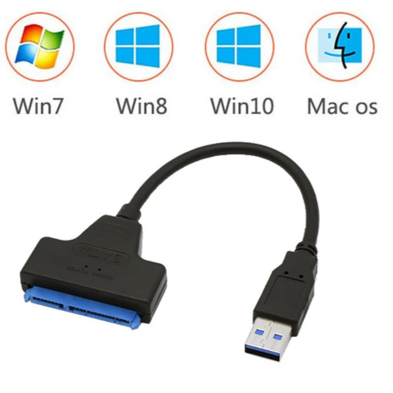 USB 3.0 SATA 3 Cable Sata to USB Adapter UP to 6 Gbps Support 2.5 Inches External SSD HDD Hard Drive 22 Pin Sata III