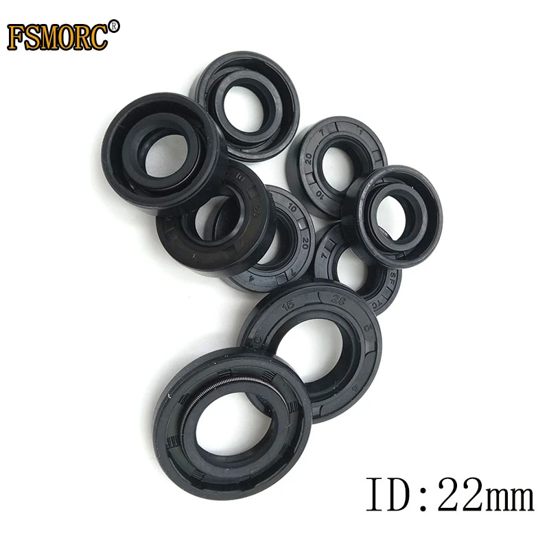 TC-22*28*30*32*34*35*36*38*40*42*47*50*52*56*4/5/6/7/8/9/10/12 NBR Shaft Oil Seal Nitrile Covered Double Lip With Garter Spring