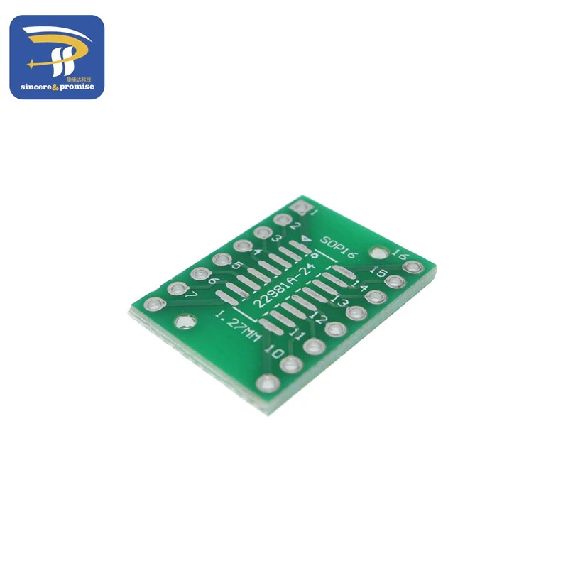10pcs SOP16 SSOP16 TSSOP16 to DIP Pinboard SMD To DIP-16 Adapter 0.65mm/1.27mm to 2.54mm DIP Pin Pitch PCB Board Converter Socke