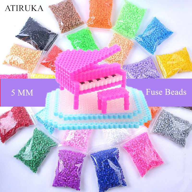 500pcs/pack 5mm Hama Beads 3D Puzzle Toys Zabawki 48 Colors Perler Educational Toys Craft Puzzle Toys for Children Brinquedos