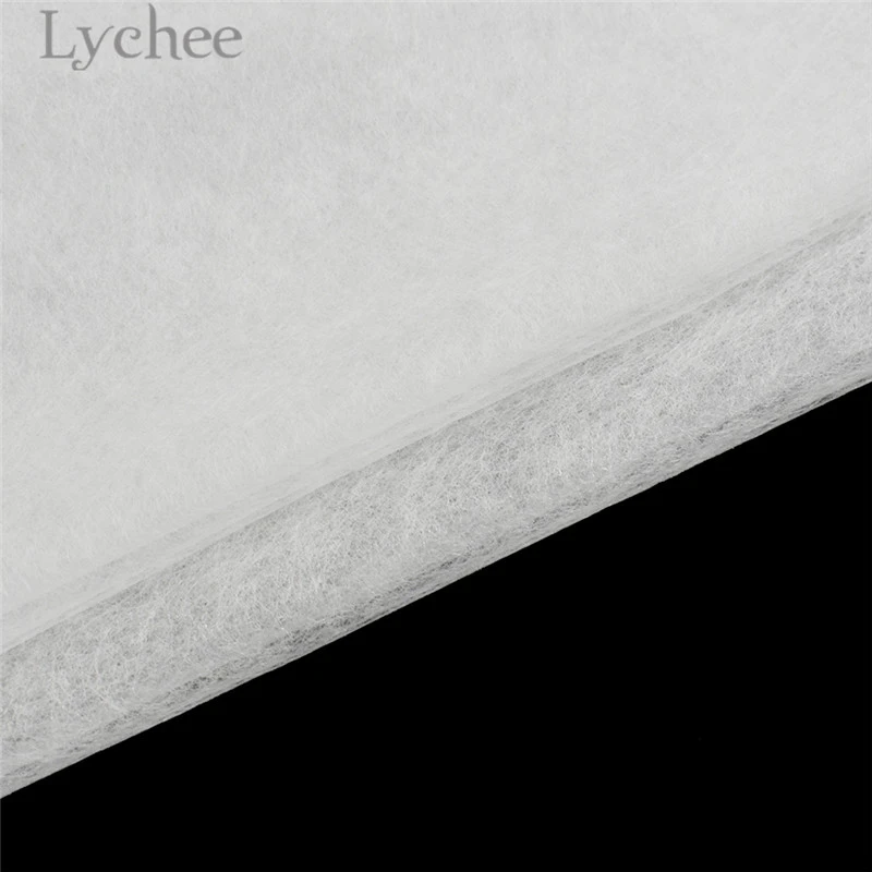 Lychee Life 1.1x1m White Interlinings High Quality Iron On Double Faced Adhesive Fabric Sewing Material Accessories For Garemets