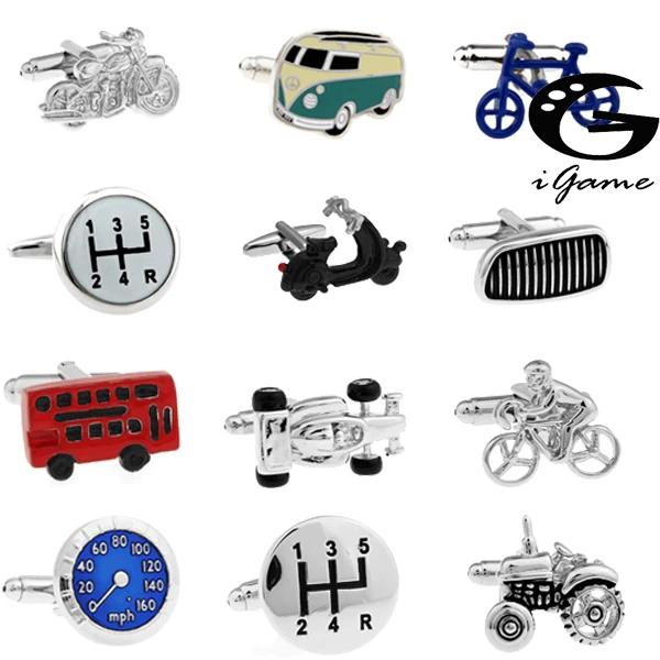 Free Shipping 29 Designs Vintage Bus Cufflinks Novelty Traffic Car Design Brass Material