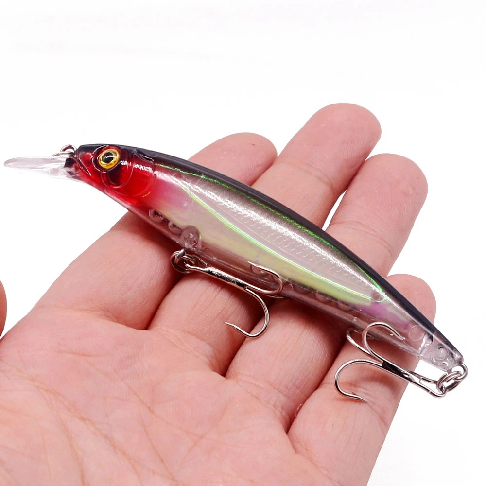 1Pcs Floating Laser Minnow 11cm/13.6g Fishing Lure Hard Bait 3D Eyes Wobblers Carp Crankbait Iscas Pesca Fishing Tackle