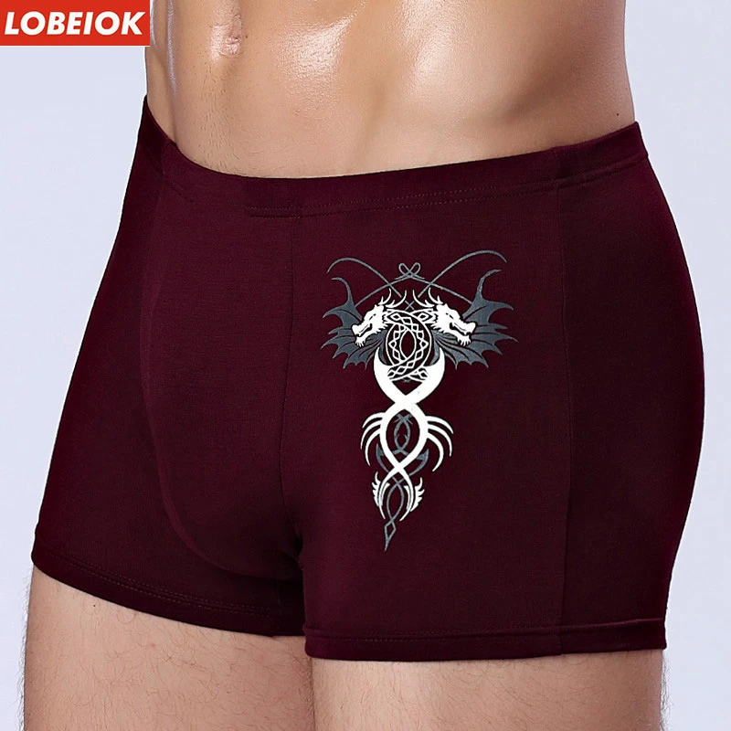 LOBEIOK Mens Boxer Shorts Mid-waist breathable calzoncillos hombre boxers sexy underwear man 4color M L XL XXL 3XL underpants