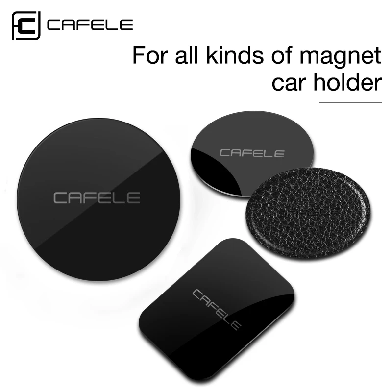 Cafele 6pcs Metal Plate Sticker Universal Iron Disk For Magnet Car Phone Holder Adhesive Plates Stand Stickers Accessories