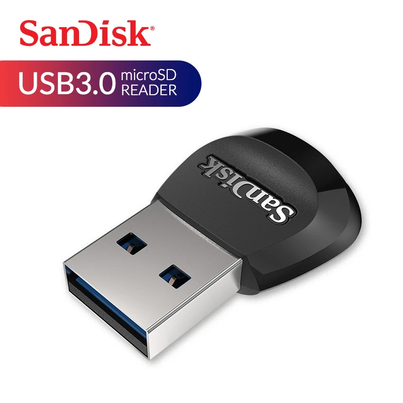 SanDisk Memory Card Reader Mobilemate USB 3.0 Reader 170MB/s Speed for UHS-I Micro SDHC and Micro SDXC (SDDR-B531-ZN6NN)