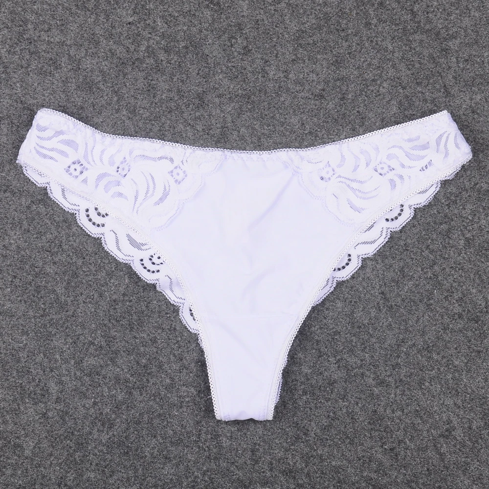 Rorychen Euro Size Thong For Women Sexy Brazilian Panties G String Rose Flower Lace Print Romantic Underwear Sexy Lingerie
