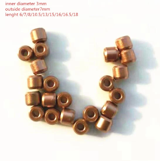 10pcs/lot 3mm small bearing Copper brass bushing guide sleeve Precision mini Oil bearing