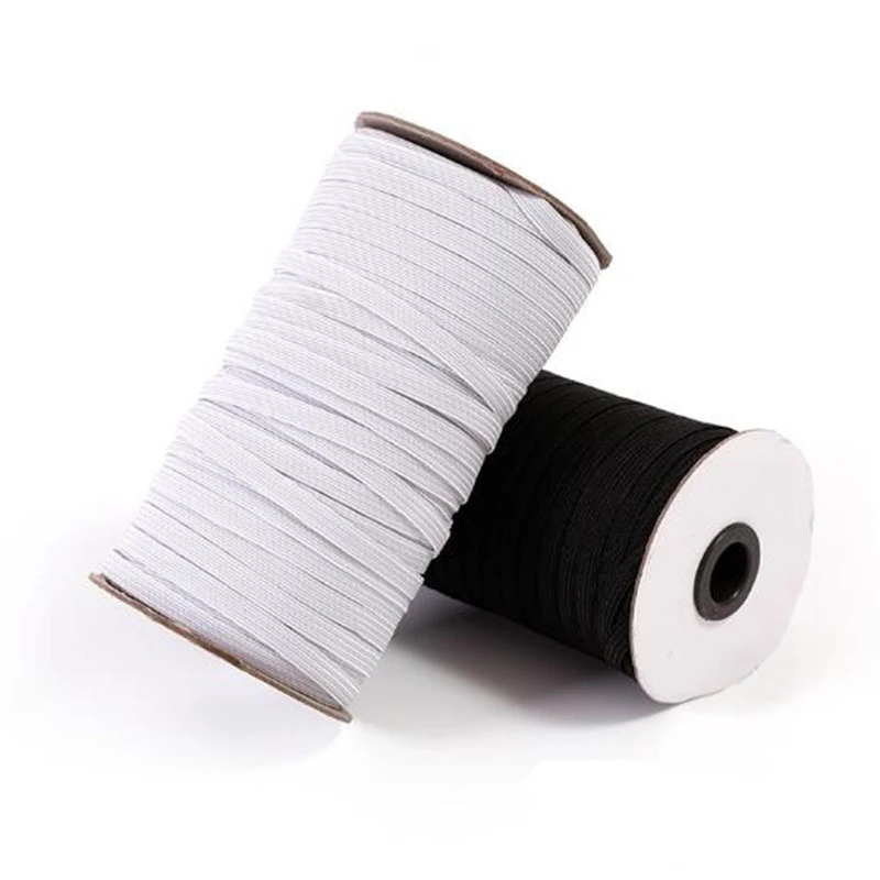 Hot sell 10yards sewing elastic band white black high elastic fiat rubber band waist band Sewing Stretch Rope 5BB5628