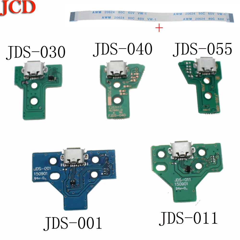 JCD  JDS-001 JDS-011 JDS-030 JDS-040 JDS-055 USB Charging Port Board For PS4 Controller Repair Parts