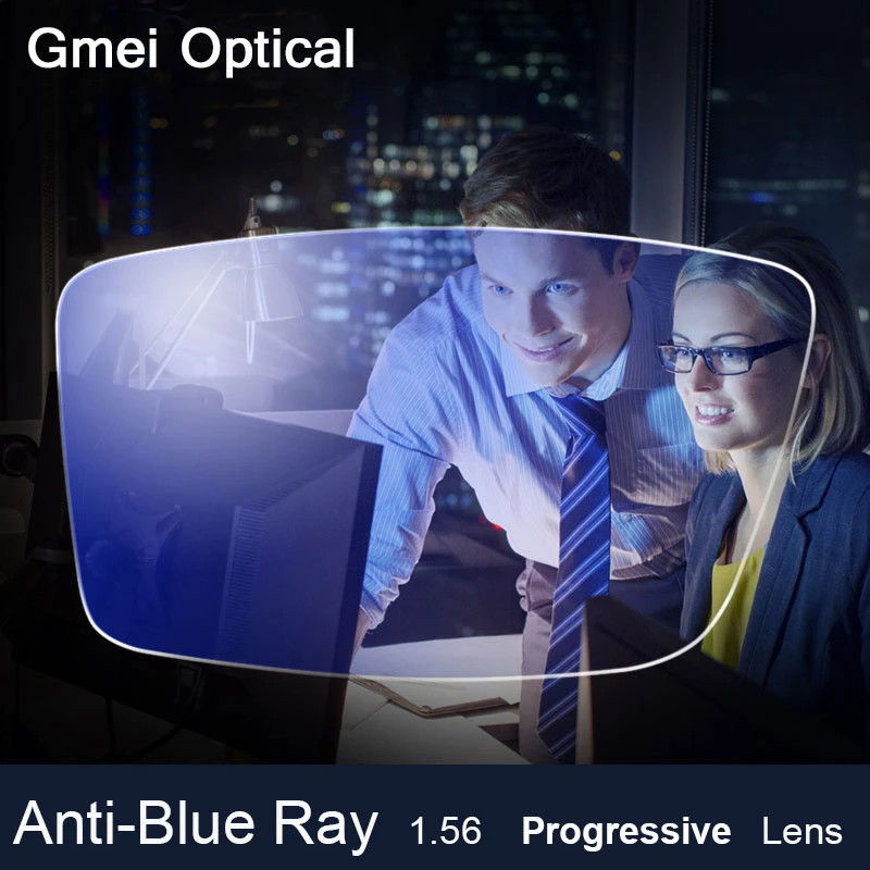Anti-Blue Ray Lens 1.56 Free Form Progressive Prescription Optical Lens Glasses Beyond UV Blue Blocker Lens For Eyes Protection