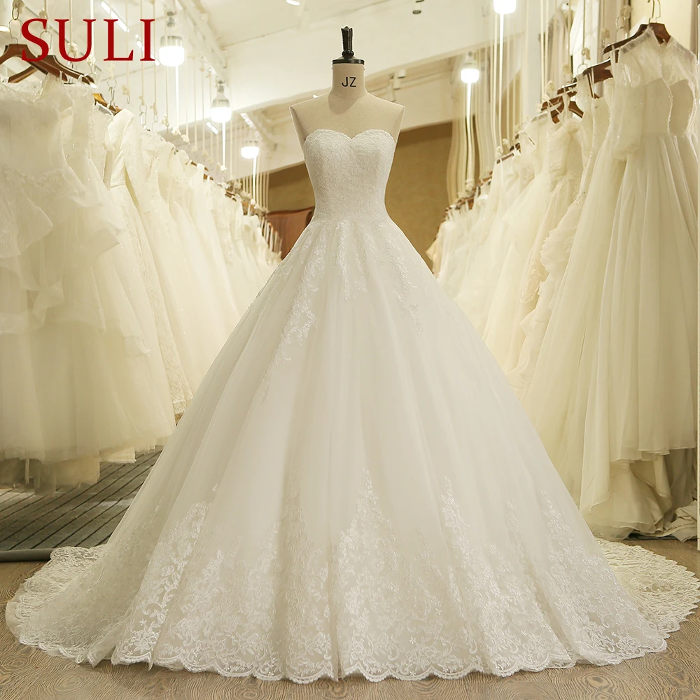 HW091 Charming Sweetheart Applique Lace Vintage Bridal Wedding Dress Princess Wedding Dresses Bridal Gown vestidos de noivas