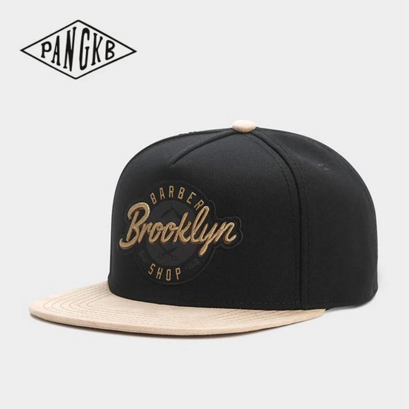 PANGKB Brand BROOKLYN CAP black adjustable hip hop snapback hat for men women adult headwear outdoor casual sun baseball cap
