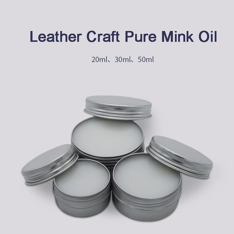 1pc Leather Craft Pure Mink Oil Cream For Leather Maintenance Shoes Care Cream Leathercraft Accessories