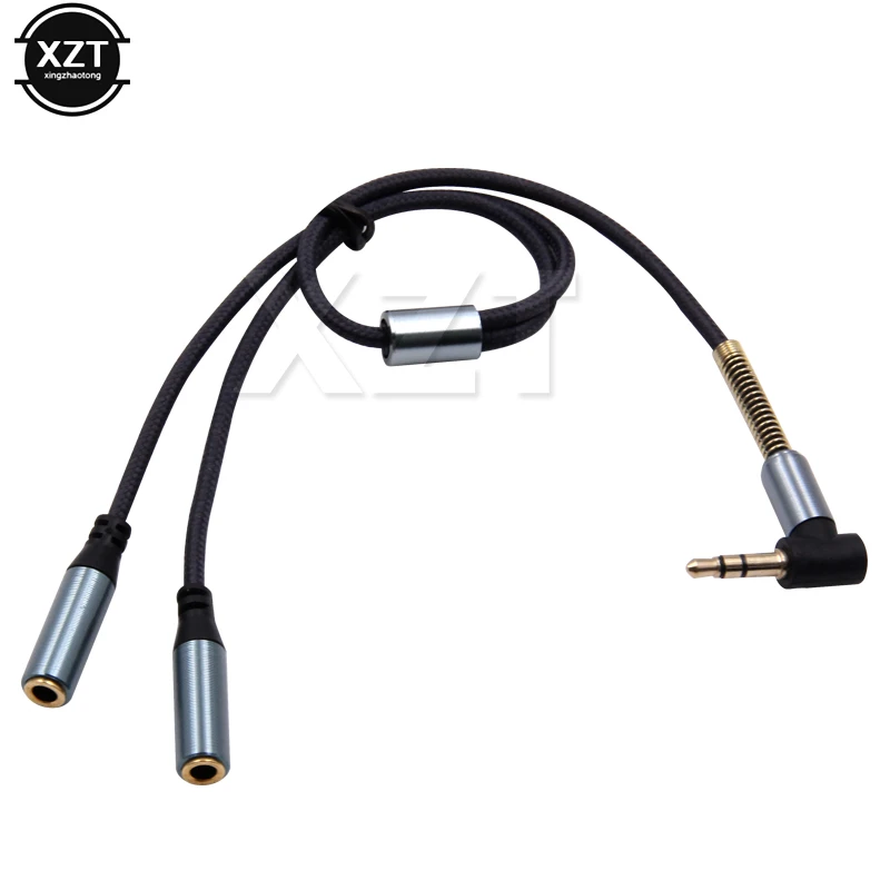 3.5mm Earphone Adapter Double Jack Plug Stereo Headphone Splitter for PC/MP3 Smartphone Player Audio Extension Cables