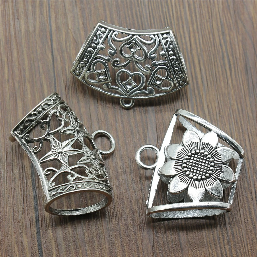 1pcs Antique Connector Scarf Bail Beads Pendants For Wrap Scarf Charms Bail Beads For Wrap Scarf Charms Connector