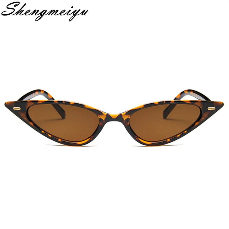 Women Sexy Cat Eye Sunglasses Brand Designer Small Triangle Vintage Sun Glasses Retro Cateye Eyewear Purple Black Sunglass
